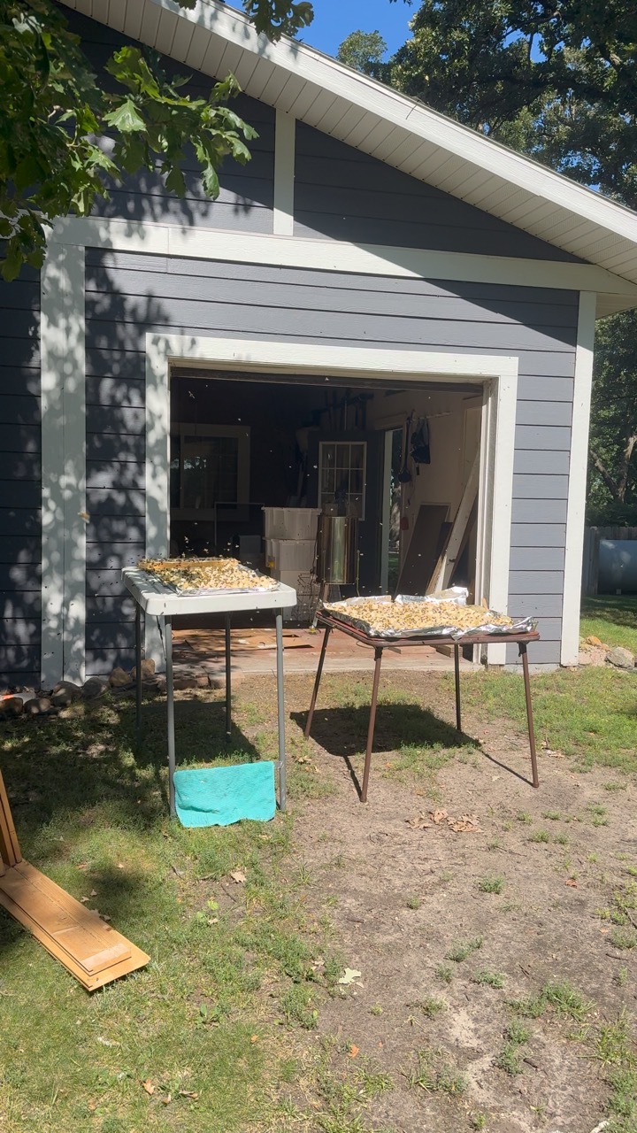 The work space on a sunny day